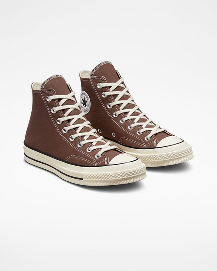 Men's Converse Chuck 70 Vintage Canvas High Top Shoes Brown / Black | AU 04CE9R
